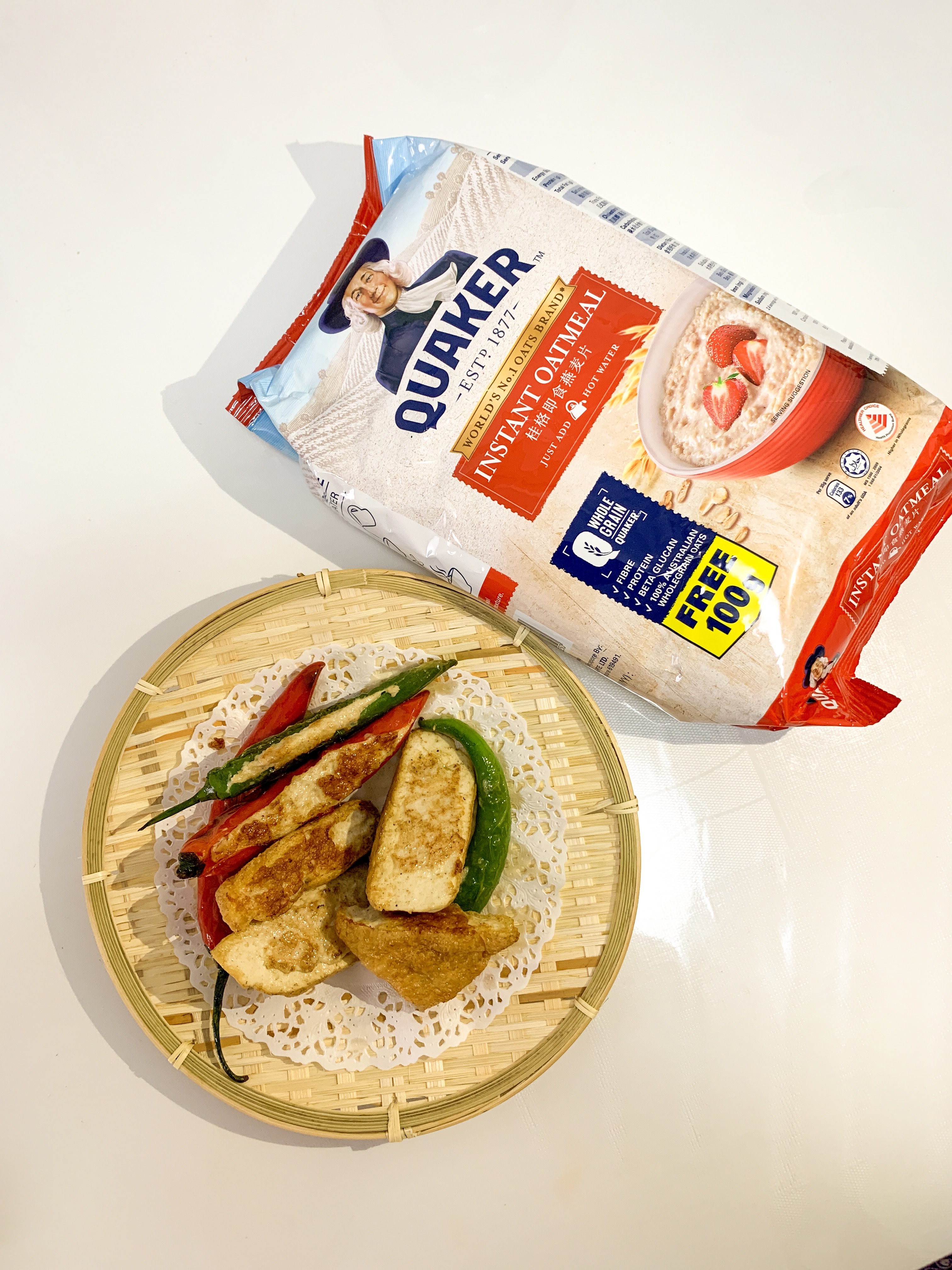 Chicken oat yong to fu