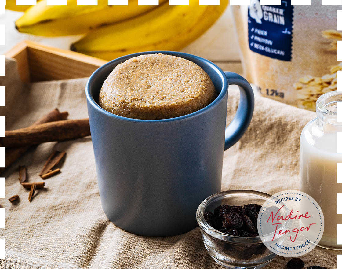 OATS N’ RAISINS BANANA MUG CAKE