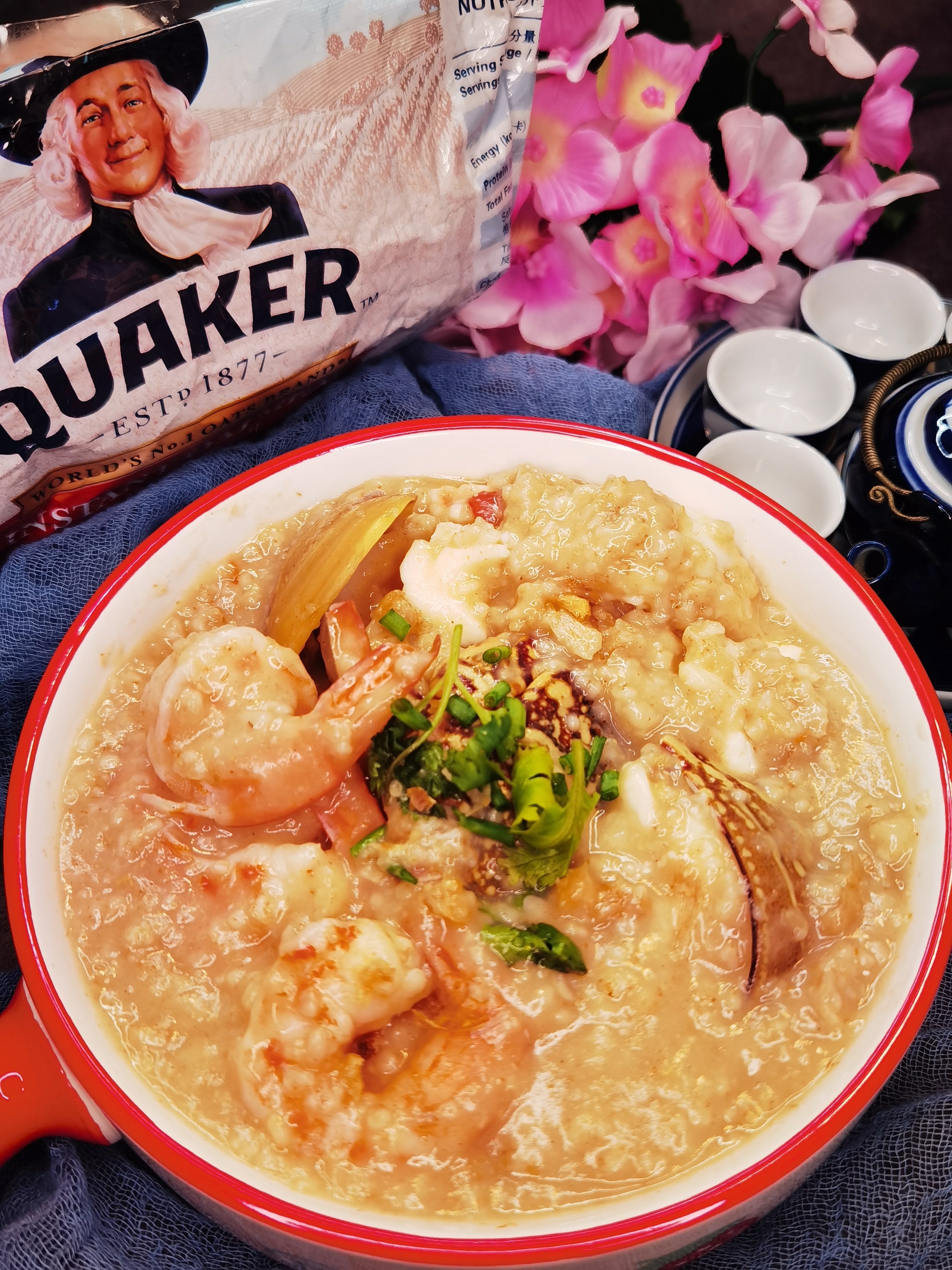 Seafood Oats Porridge With Lobster
