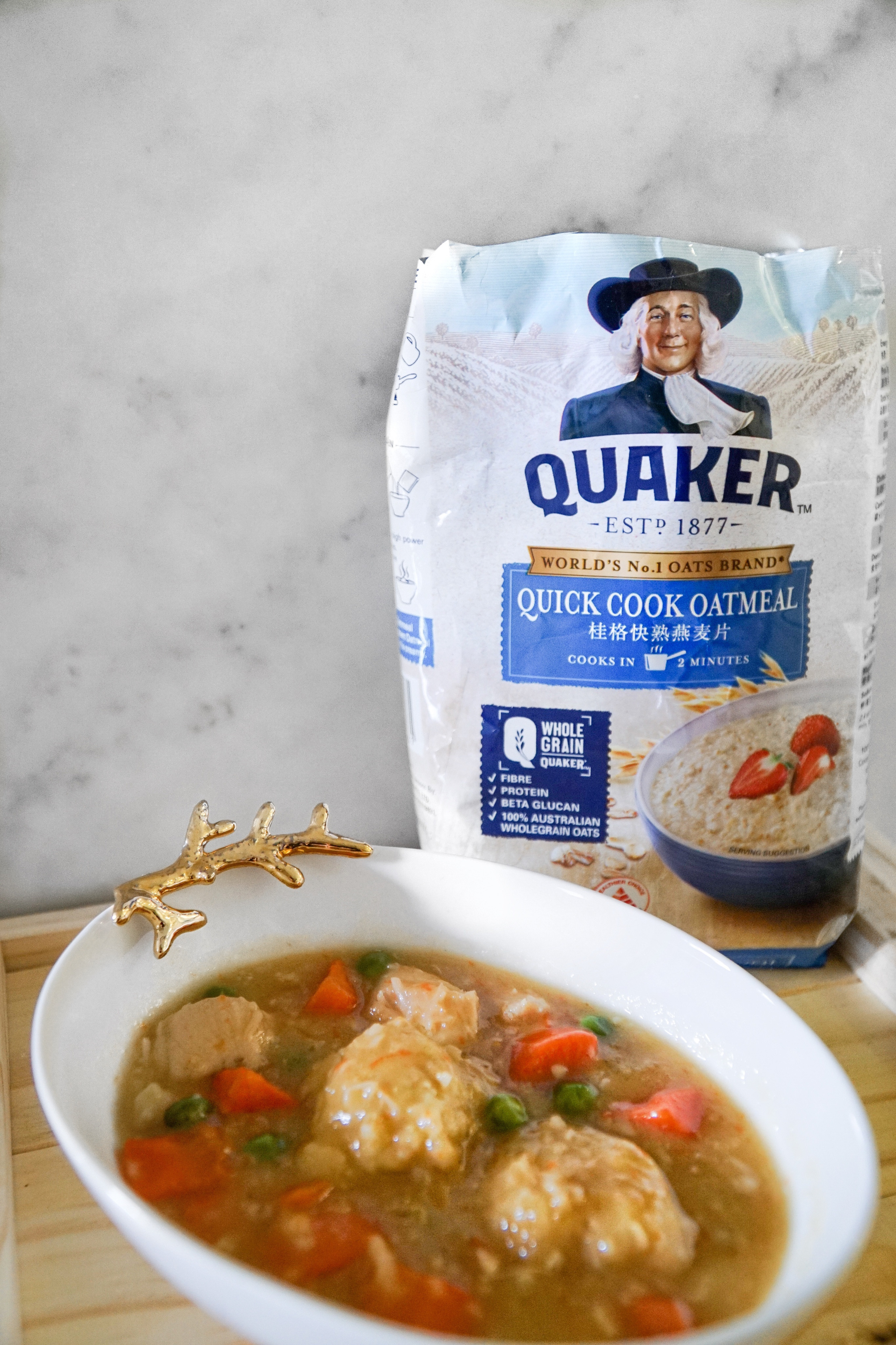 Chicken Oat stew with Oat dumplings