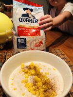 Coconut Milk Oatmeal Pudding with Corn