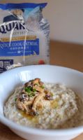 Parmesan Oats with Miso-Butter Mushrooms