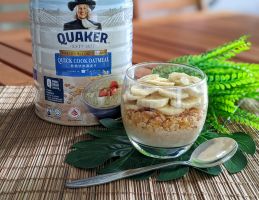 Oats with Crunchy Cereal and Banana