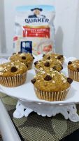 Banana peanut butter oat muffins