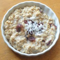 Creamy Coconut-Infused Quaker Oatmeal with Cranberries