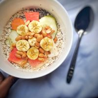 Quaker Peanut Cucumber Kaya Papaya Overnight Oats