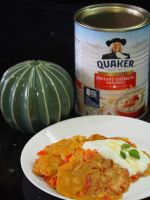Quaker Curry Tomato Pancake with Leeks
