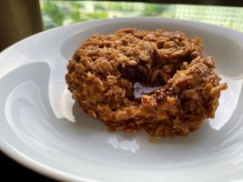 Giant Molten Lava Oatmeal Cookie
