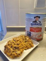 Chewy Chocolate Chip Oat Cookies with Cranberries and Almonds