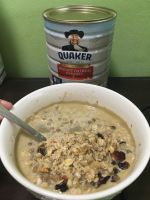 Hojicha instant oatmeal with granola