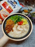 Savoury Oatmeal Red Garoupa Fish Congee with Mincemeat Balls