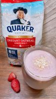 Simple & Healthy Strawberry & Cherry Oat Smoothie