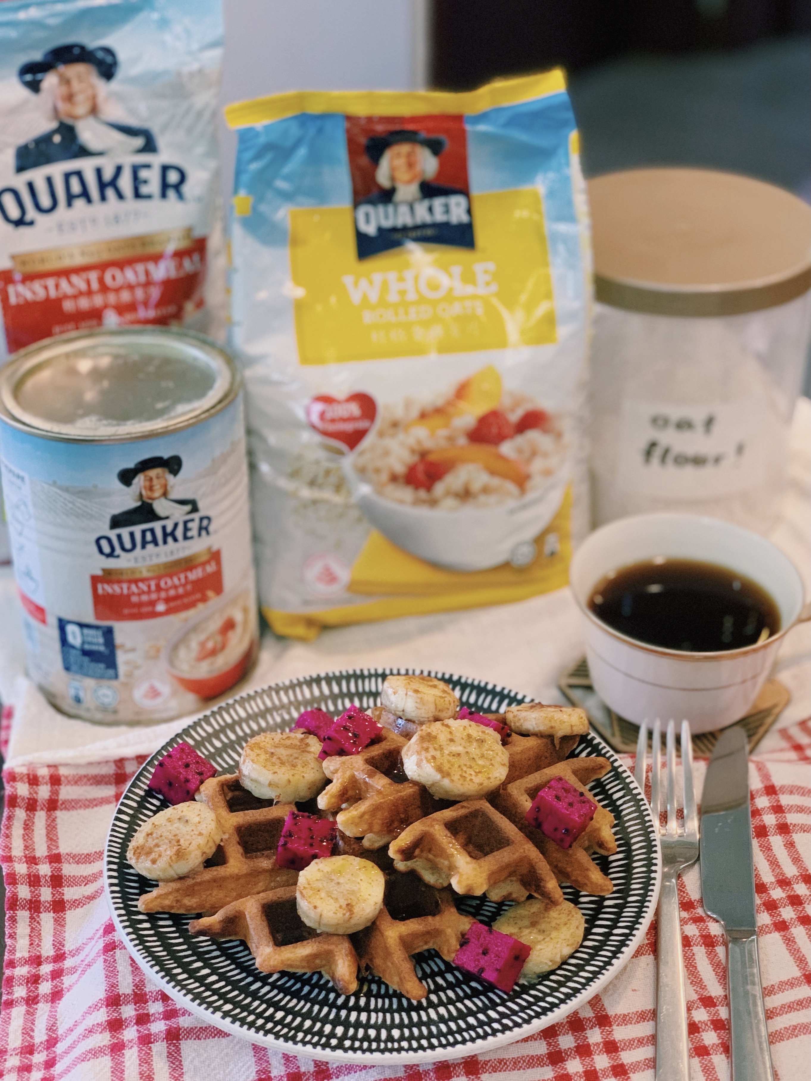 Crispy 100% Oat Waffles
